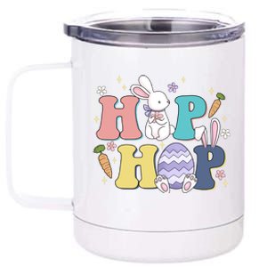 Hip Hop Funny Cute Easter Bunny 12 oz Stainless Steel Tumbler Cup