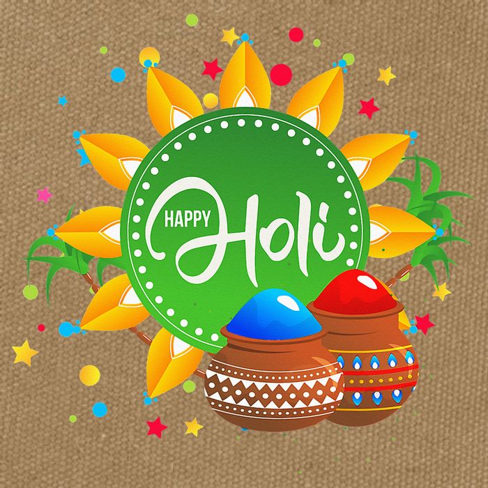 Happy Holi For  India Hindu Cotton Canvas Backpack