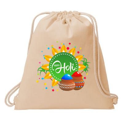 Happy Holi For  India Hindu Drawstring Bag