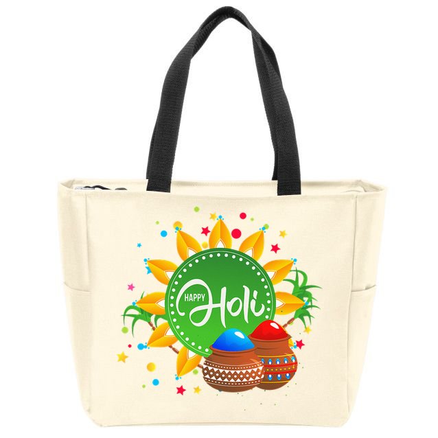 Happy Holi For  India Hindu Zip Tote Bag