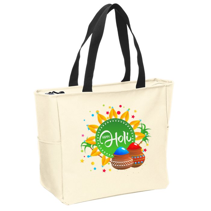 Happy Holi For  India Hindu Zip Tote Bag