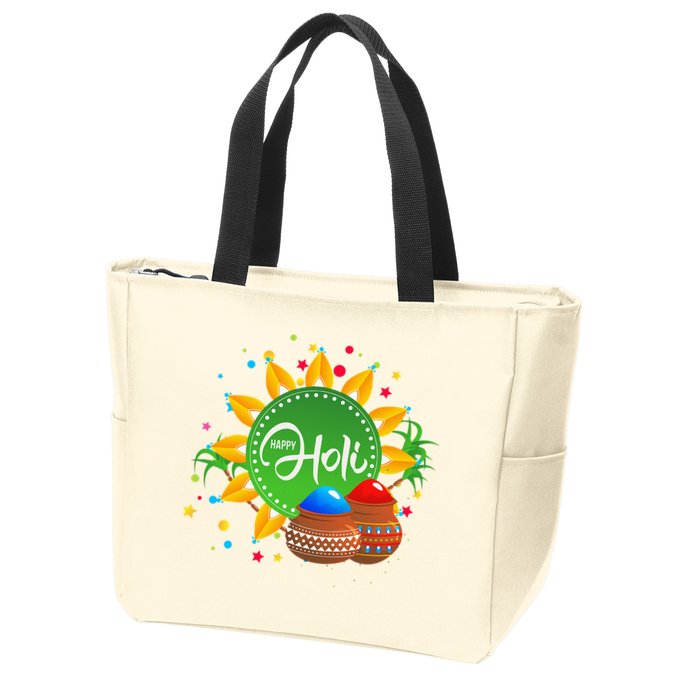 Happy Holi For  India Hindu Zip Tote Bag