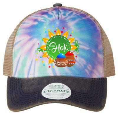 Happy Holi For  India Hindu Legacy Tie Dye Trucker Hat