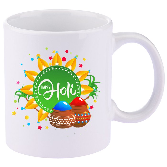 Happy Holi For  India Hindu 11oz C Handle Ceramic Mug