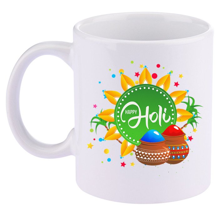 Happy Holi For  India Hindu 11oz C Handle Ceramic Mug