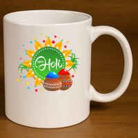Happy Holi For  India Hindu 11oz C Handle Ceramic Mug