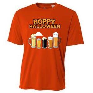 Hoppy Halloween Funny Beer Drinking Halloween Cooling Performance Crew T-Shirt