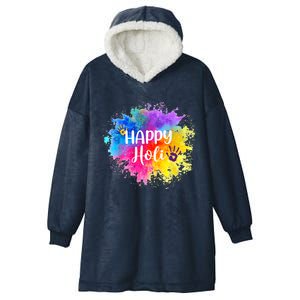 Happy Holi Festival India Colors Spring Gift Hooded Wearable Blanket