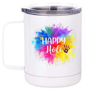 Happy Holi Festival India Colors Spring Gift 12 oz Stainless Steel Tumbler Cup