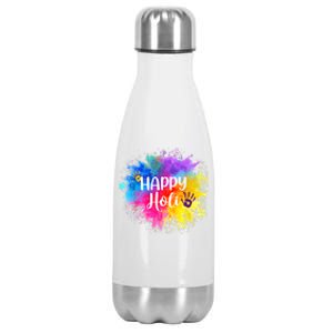 Happy Holi Festival India Colors Spring Gift Stainless Steel Insulated Water Bottle