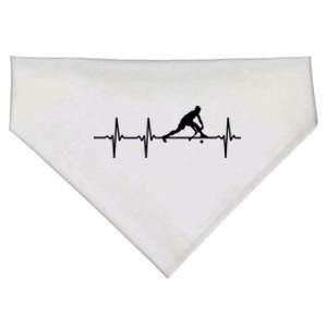 Hockey Heartbeat Field Hockey Great Gift USA-Made Doggie Bandana