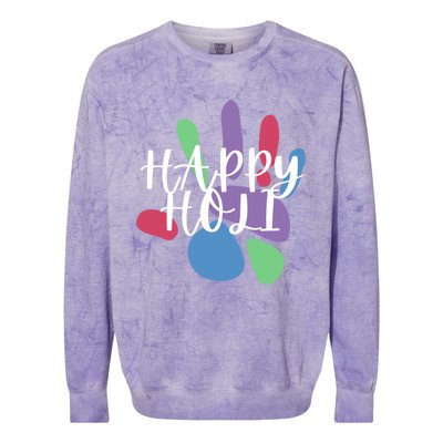 Happy Holi Festival India Colors Cute Gift Colorblast Crewneck Sweatshirt