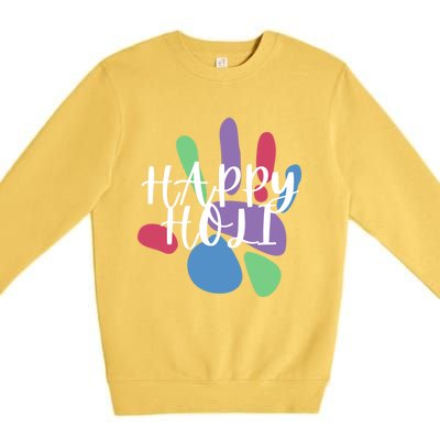 Happy Holi Festival India Colors Cute Gift Premium Crewneck Sweatshirt