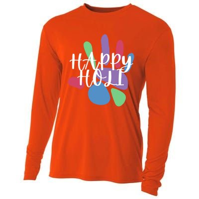 Happy Holi Festival India Colors Cute Gift Cooling Performance Long Sleeve Crew