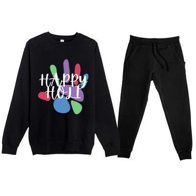 Happy Holi Festival India Colors Cute Gift Premium Crewneck Sweatsuit Set