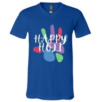 Happy Holi Festival India Colors Cute Gift V-Neck T-Shirt