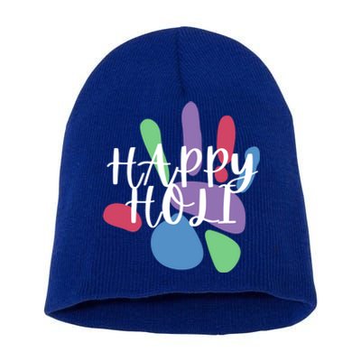 Happy Holi Festival India Colors Cute Gift Short Acrylic Beanie