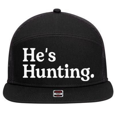 HeS Hunting Funny Hunting Wife Art For Women Hunting Season 7 Panel Mesh Trucker Snapback Hat