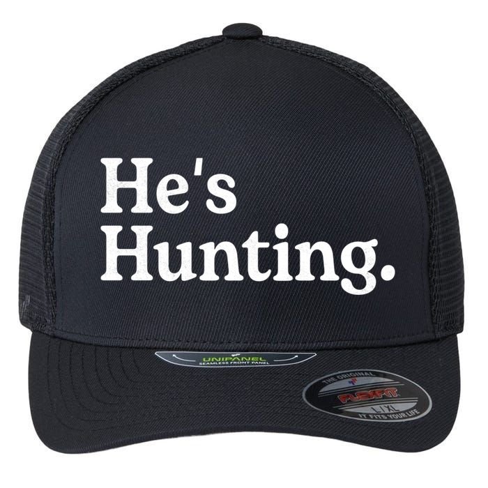 HeS Hunting Funny Hunting Wife Art For Women Hunting Season Flexfit Unipanel Trucker Cap