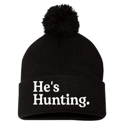 HeS Hunting Funny Hunting Wife Art For Women Hunting Season Pom Pom 12in Knit Beanie