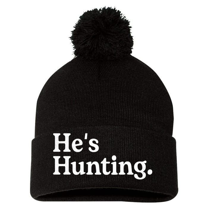 HeS Hunting Funny Hunting Wife Art For Women Hunting Season Pom Pom 12in Knit Beanie