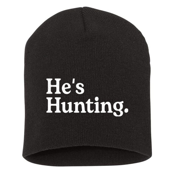 HeS Hunting Funny Hunting Wife Art For Women Hunting Season Short Acrylic Beanie