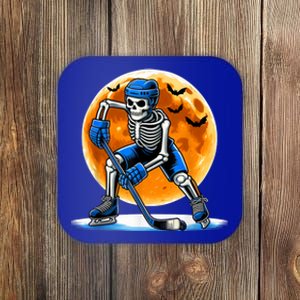 Halloween Hockey Fan American Hockey Skeleton Gift Coaster