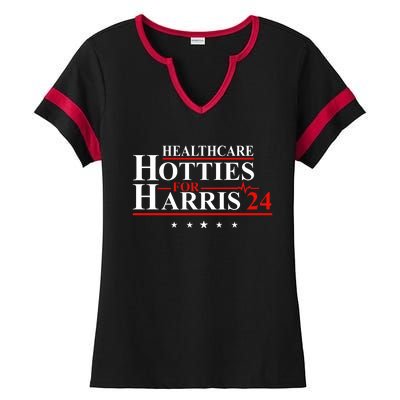 Healthcare Hotties For Harris 24 Ladies Halftime Notch Neck Tee