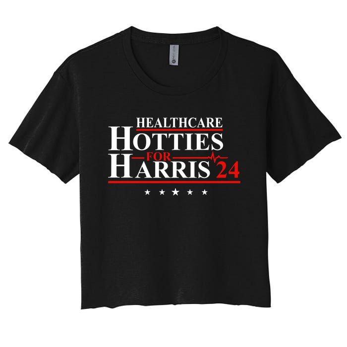 Healthcare Hotties For Harris 24 Women's Crop Top Tee