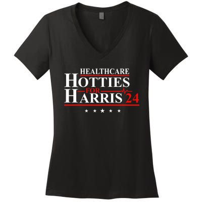 Healthcare Hotties For Harris 24 Women's V-Neck T-Shirt