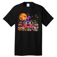 Happy Halloween Firefighter Pumpkin Fire Truck Witch Ghost Tall T-Shirt