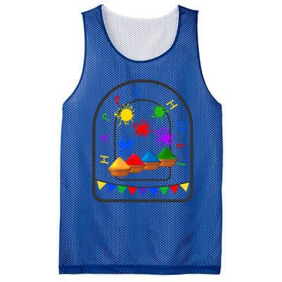 Happy Holi Festival Indian Festival Of Color Spring Elephant Gift Mesh Reversible Basketball Jersey Tank