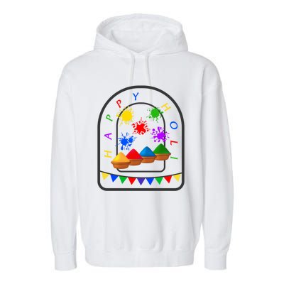 Happy Holi Festival Indian Festival Of Color Spring Elephant Gift Garment-Dyed Fleece Hoodie