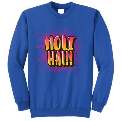 Happy Holi Festival Of Colors India Hindi 2021 Funny Gift Sweatshirt