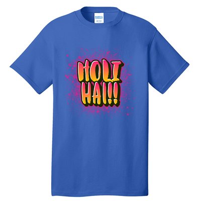 Happy Holi Festival Of Colors India Hindi 2021 Funny Gift Tall T-Shirt