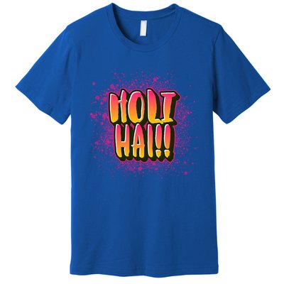 Happy Holi Festival Of Colors India Hindi 2021 Funny Gift Premium T-Shirt