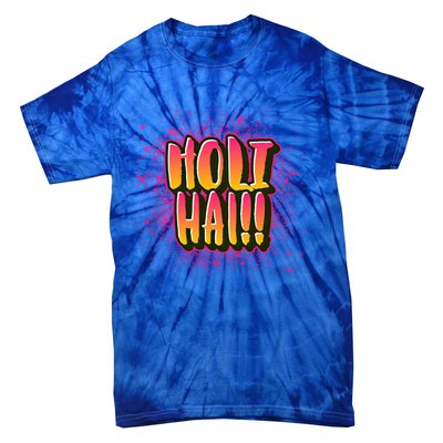 Happy Holi Festival Of Colors India Hindi 2021 Funny Gift Tie-Dye T-Shirt