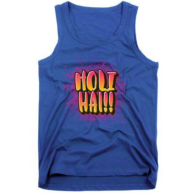 Happy Holi Festival Of Colors India Hindi 2021 Funny Gift Tank Top