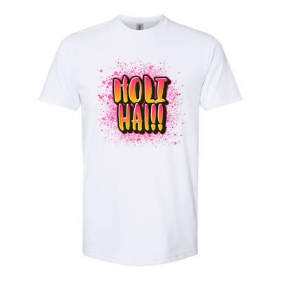 Happy Holi Festival Of Colors India Hindi 2021 Funny Gift Softstyle CVC T-Shirt