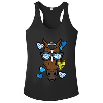 Hanukkah Horse Face Menorah Chanukah Jewish Ladies PosiCharge Competitor Racerback Tank