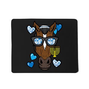 Hanukkah Horse Face Menorah Chanukah Jewish Mousepad