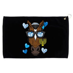 Hanukkah Horse Face Menorah Chanukah Jewish Grommeted Golf Towel