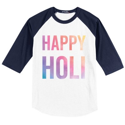 Happy Holi Festival Of Colors India Hindu Cool Gift Baseball Sleeve Shirt