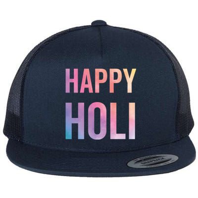 Happy Holi Festival Of Colors India Hindu Gift Flat Bill Trucker Hat