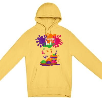 Happy Holi Festival Outfit For Women Men Family Premium Pullover Hoodie