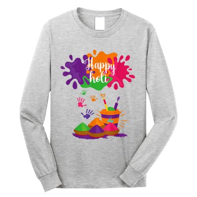 Happy Holi Festival Outfit For Women Men Family Long Sleeve Shirt