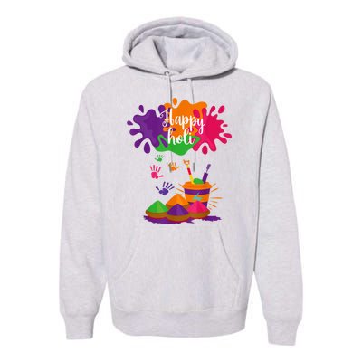 Happy Holi Festival Outfit For Women Men Family Premium Hoodie