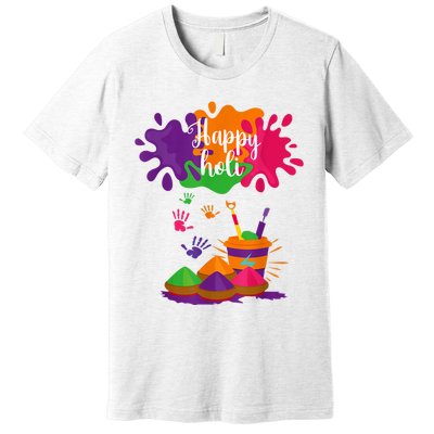 Happy Holi Festival Outfit For Women Men Family Premium T-Shirt