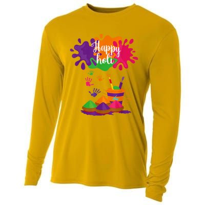 Happy Holi Festival Outfit For Women Men Family Cooling Performance Long Sleeve Crew