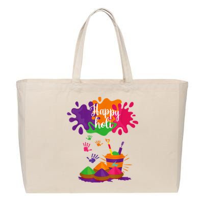 Happy Holi Festival Outfit For Women Men Family Cotton Canvas Jumbo Tote